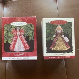 2 Hallmark holiday barbies